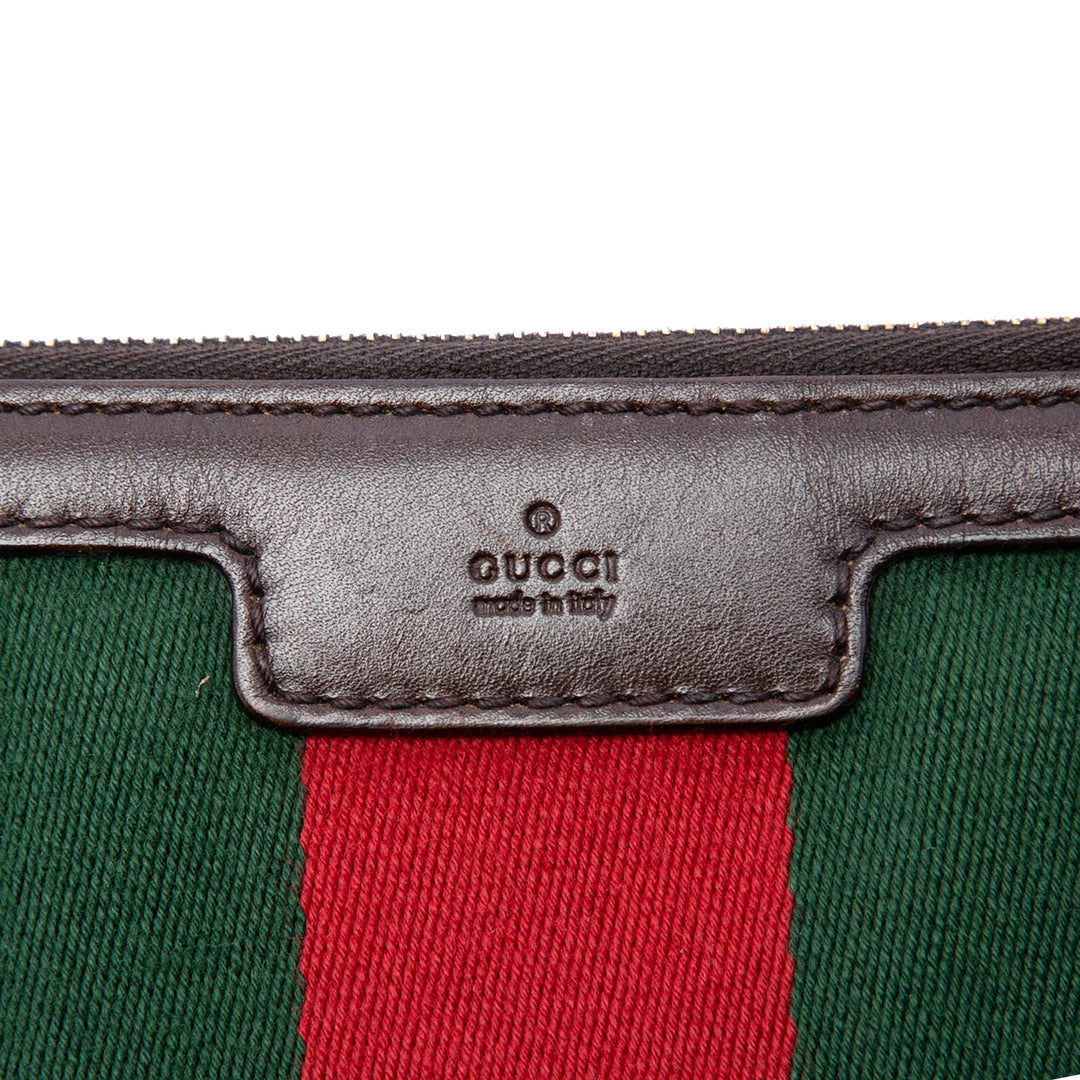 Gucci GG Web Half Moon Sac Moyen Toile