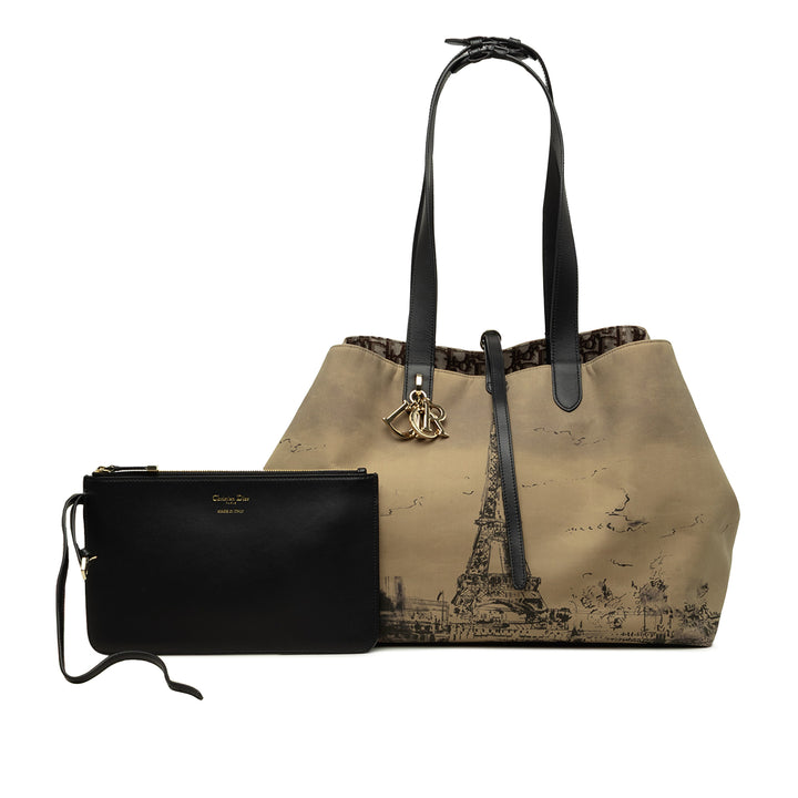 Dior Eiffel Tower Toujours Cabas Grand Noir – vue 7 – GABY PARIS