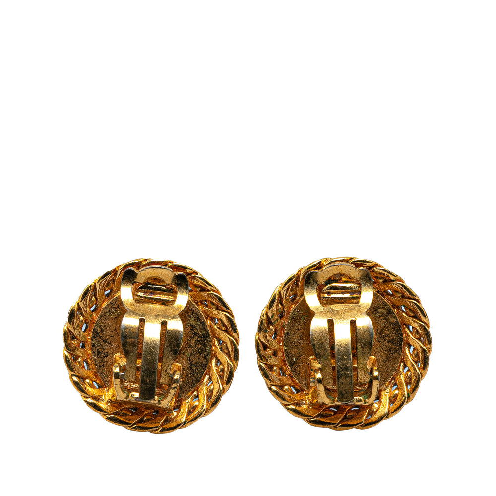 Gold Plated Mademoiselle Clip On Earrings Gold - Gaby Paris