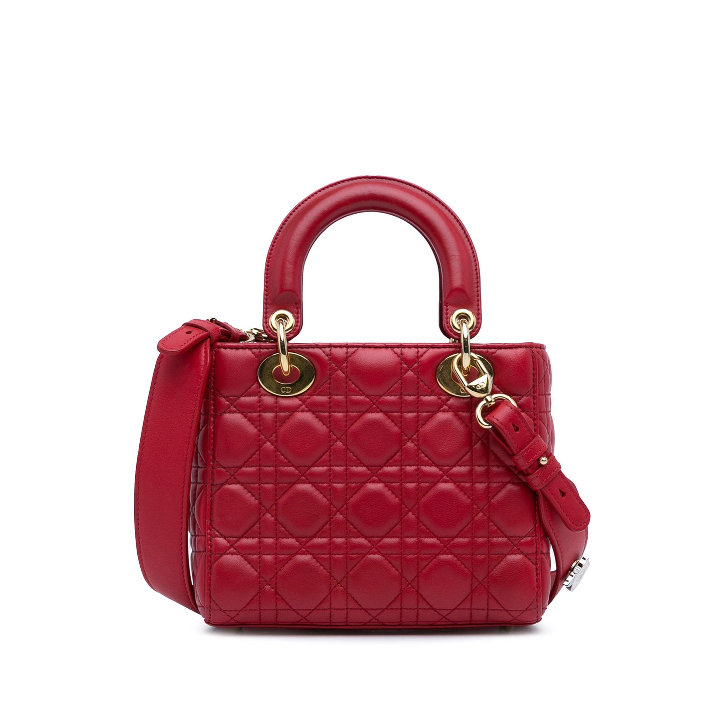 Small Lambskin Cannage My ABCDior Lady Dior Red - Gaby Paris