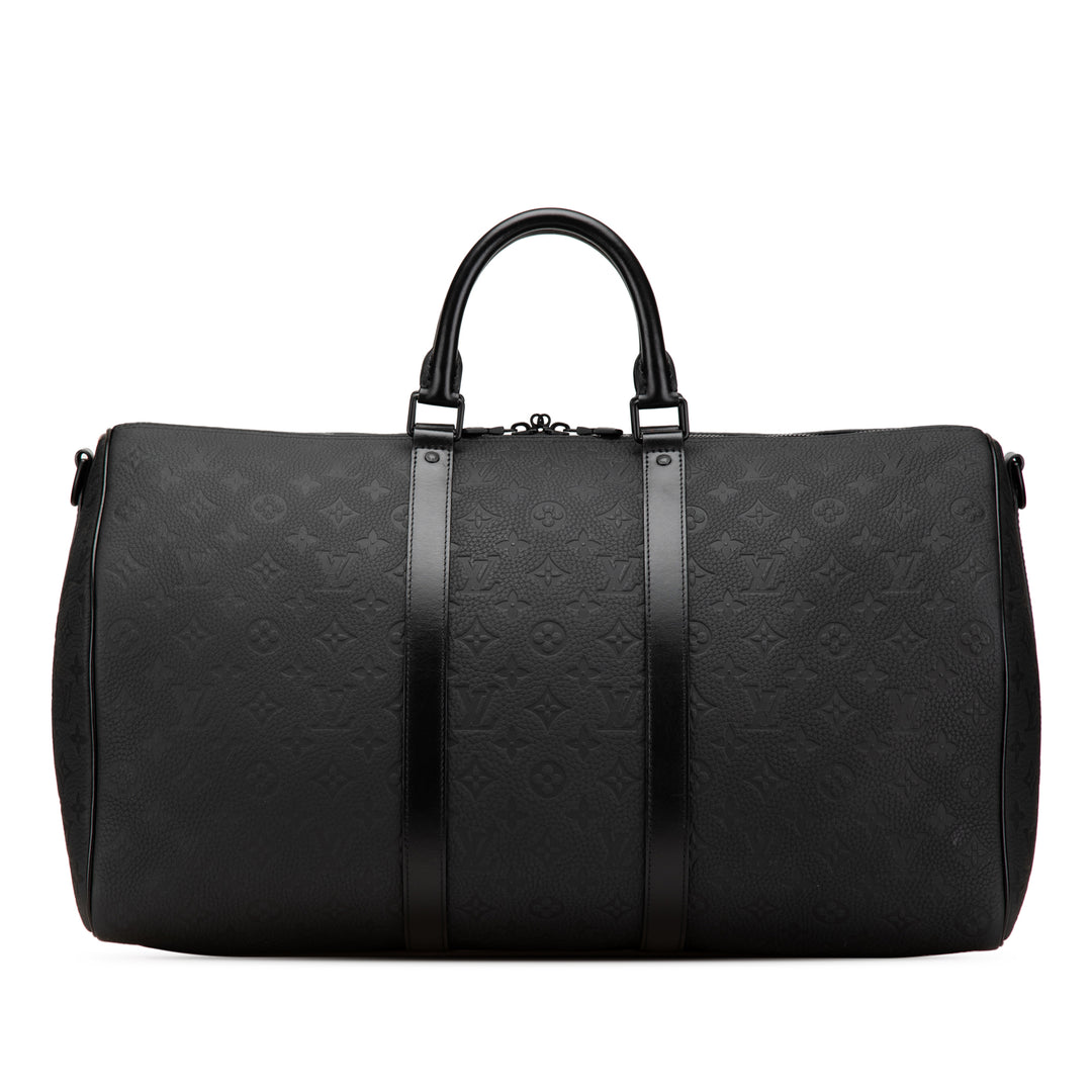 Monogram Taurillon Keepall Bandouliere 50 Black - Gaby Paris