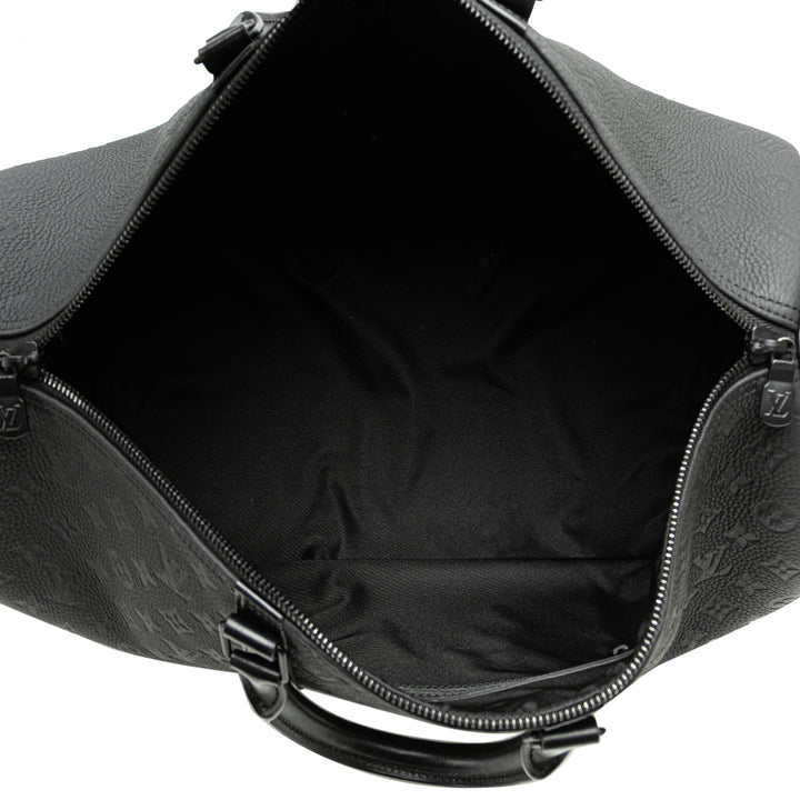 Monogram Taurillon Keepall Bandouliere 50 Black - Gaby Paris