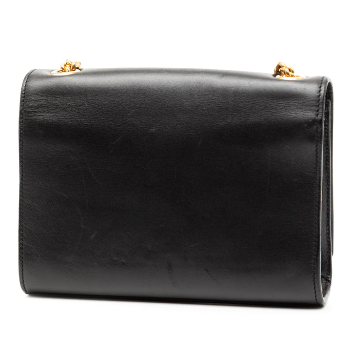 Saint Laurent Small Smooth Cuir de veau Monogram Kate Pompon Sac porté croisé