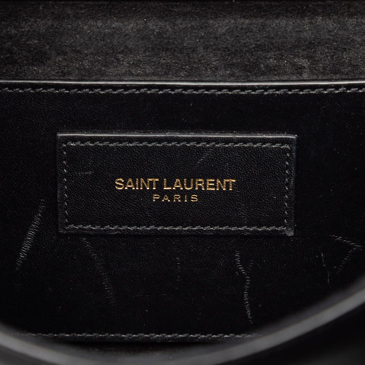 Saint Laurent Small Smooth Cuir de veau Monogram Kate Pompon Sac porté croisé