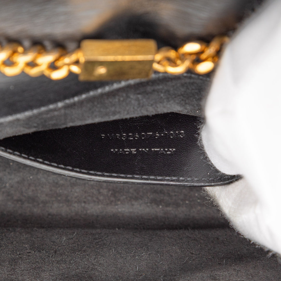 Saint Laurent Small Smooth Cuir de veau Monogram Kate Pompon Sac porté croisé