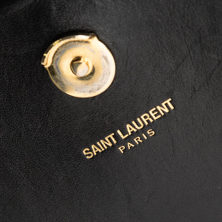 Saint Laurent Small Smooth Cuir de veau Monogram Kate Pompon Sac porté croisé