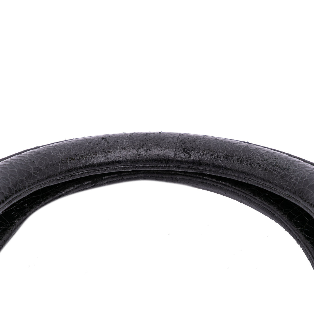 Dior Medium Ceramic Effect Deerskin Jeweled Swan Lady Dior Noir