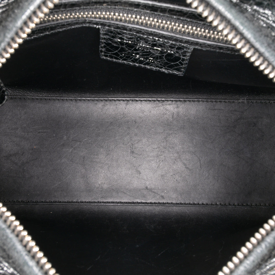 Dior Medium Ceramic Effect Deerskin Jeweled Swan Lady Dior Noir