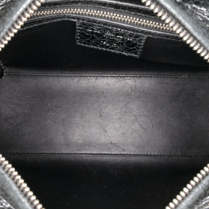 Dior Medium Ceramic Effect Deerskin Jeweled Swan Lady Dior Noir