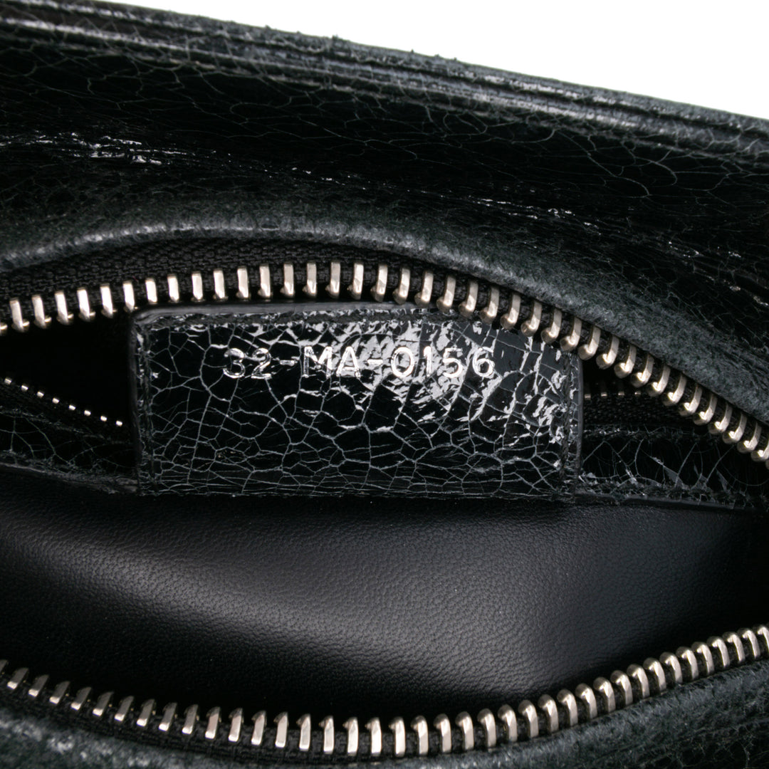 Dior Medium Ceramic Effect Deerskin Jeweled Swan Lady Dior Noir