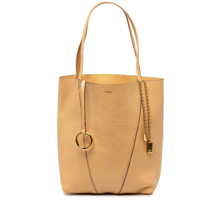 Chloé Cabas grainé Spin Cuir de veau grainé Marron – vue principale – GABY PARIS