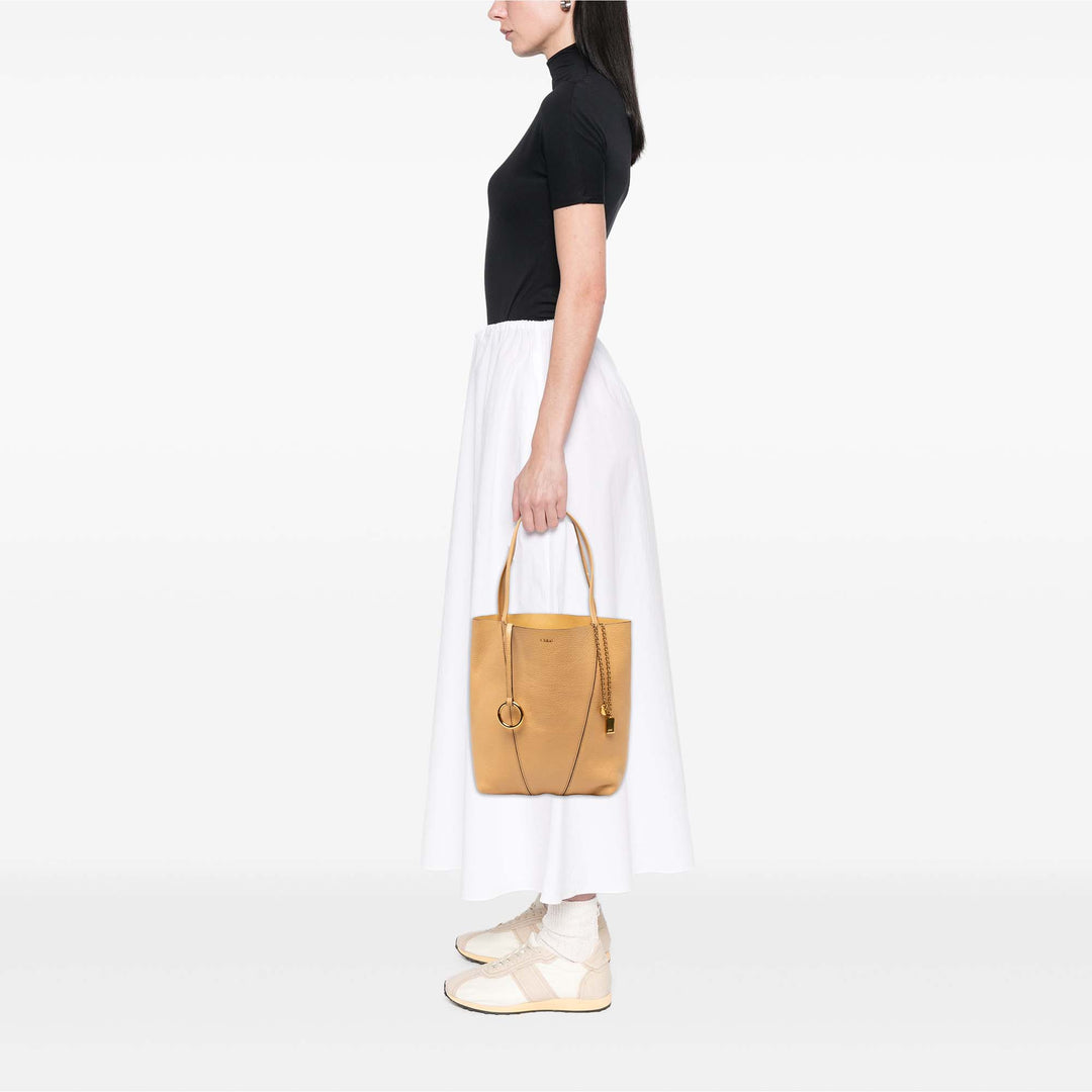 Chloé Cabas grainé Spin Cuir de veau grainé Marron – vue 5 – GABY PARIS