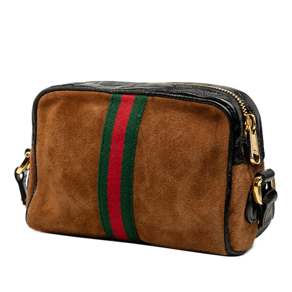 Gucci Sac bandoulière Web Ophidia Mini Marron – vue 2 – GABY PARIS