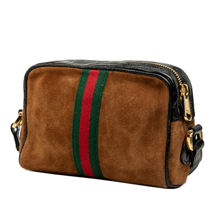 Gucci Sac bandoulière Web Ophidia Mini Marron – vue 2 – GABY PARIS