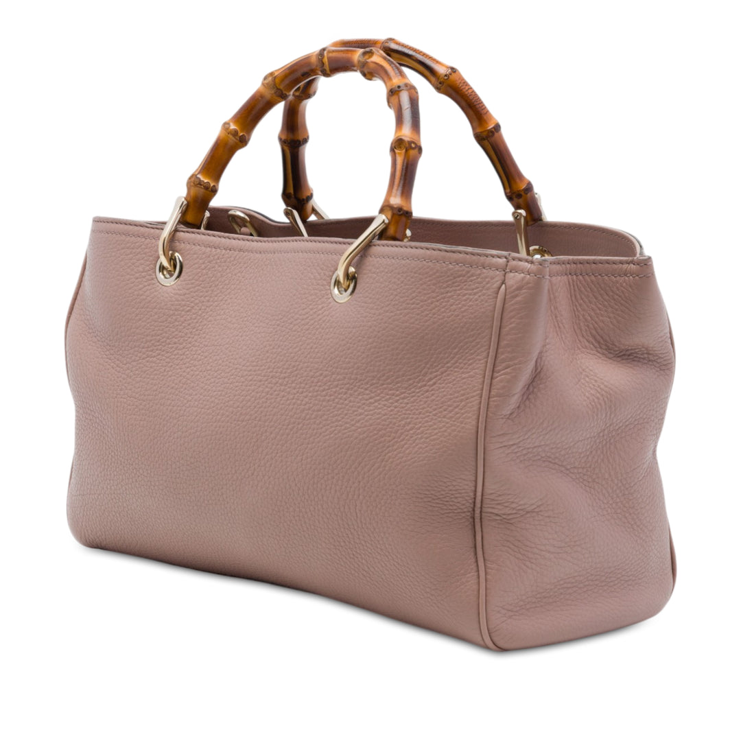 Bamboo Cabas Moyen Cuir de veau Rose