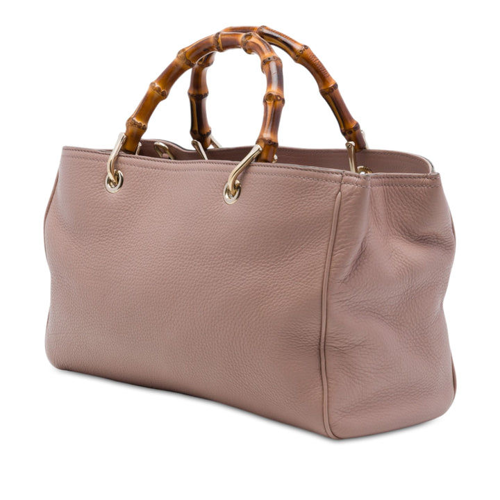 Bamboo Cabas Moyen Cuir de veau Rose