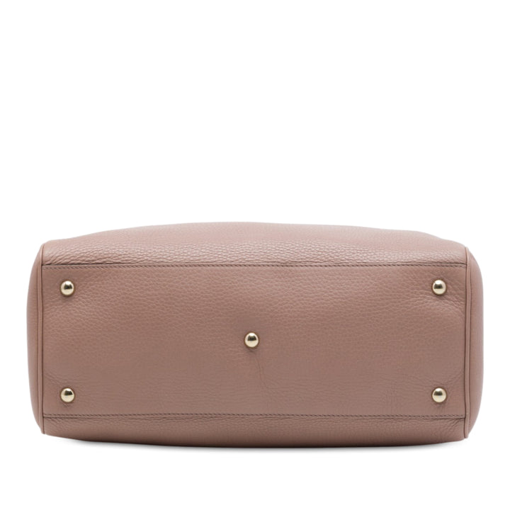 Bamboo Cabas Moyen Cuir de veau Rose