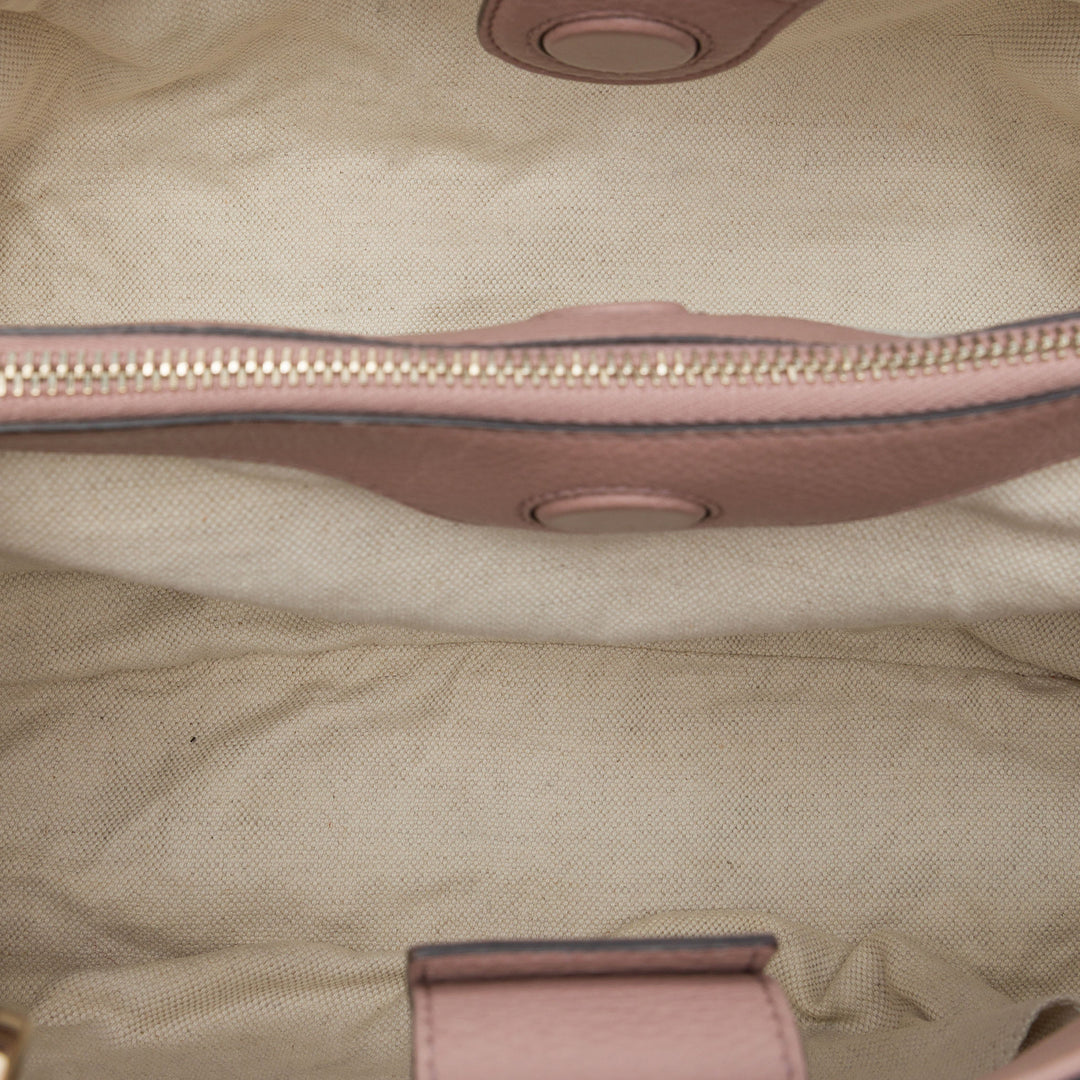 Bamboo Cabas Moyen Cuir de veau Rose