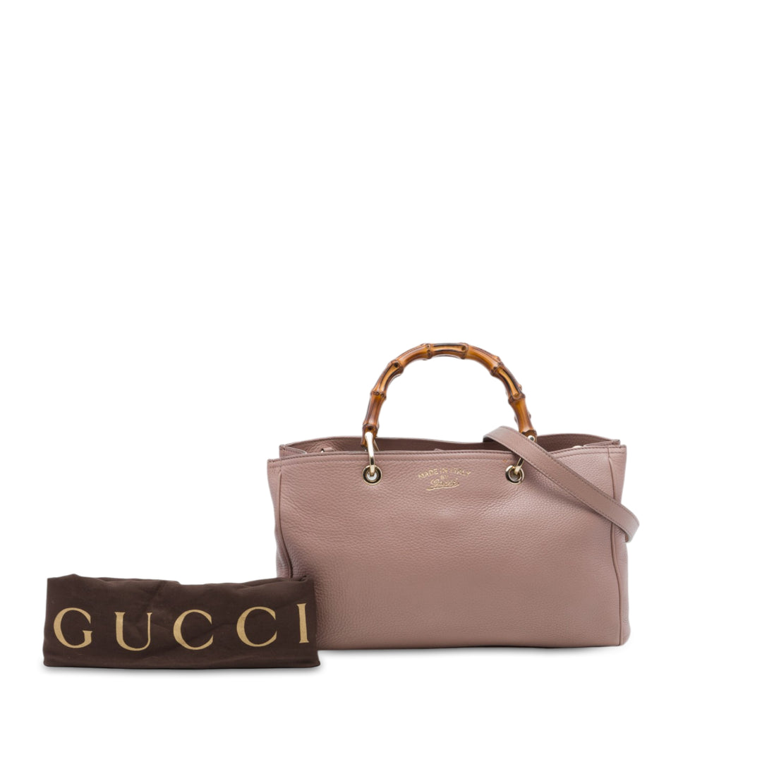 Bamboo Cabas Moyen Cuir de veau Rose