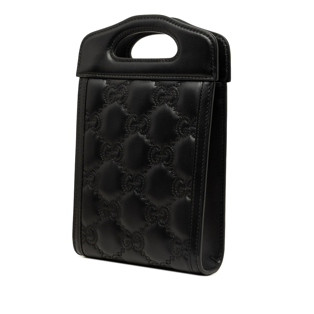 Gucci Sac à main GG Matelasse Cut Out Poignée Mini Cuir de veau Noir – vue 2 – GABY PARIS