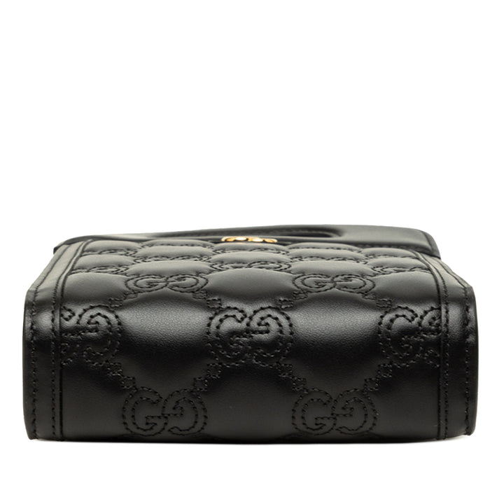 Gucci Sac à main GG Matelasse Cut Out Poignée Mini Cuir de veau Noir – vue 3 – GABY PARIS