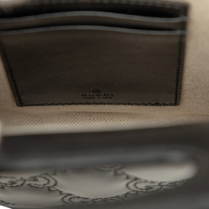 Gucci Sac à main GG Matelasse Cut Out Poignée Mini Cuir de veau Noir – vue 5 – GABY PARIS