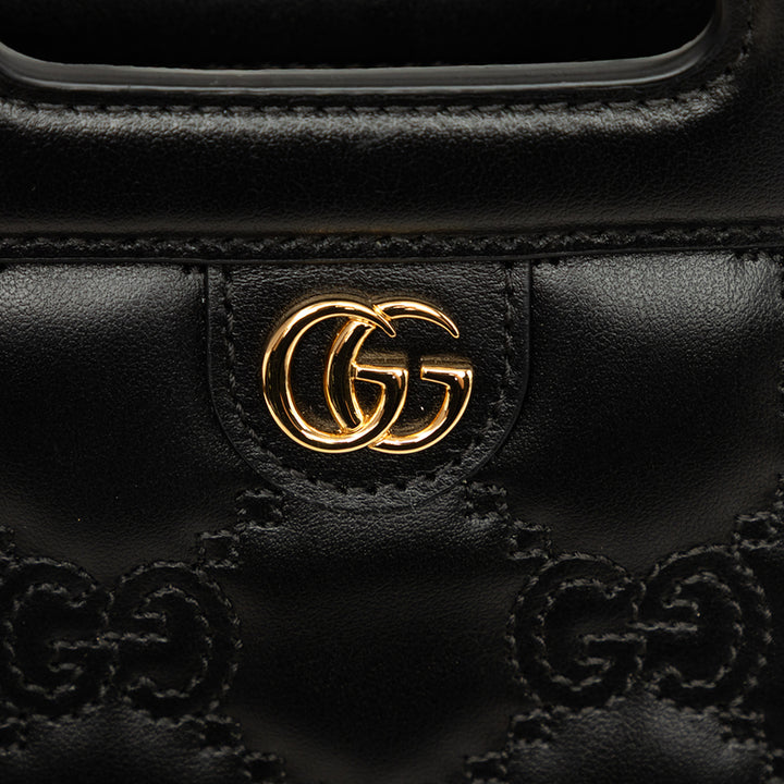 Gucci Sac à main GG Matelasse Cut Out Poignée Mini Cuir de veau Noir – vue 6 – GABY PARIS