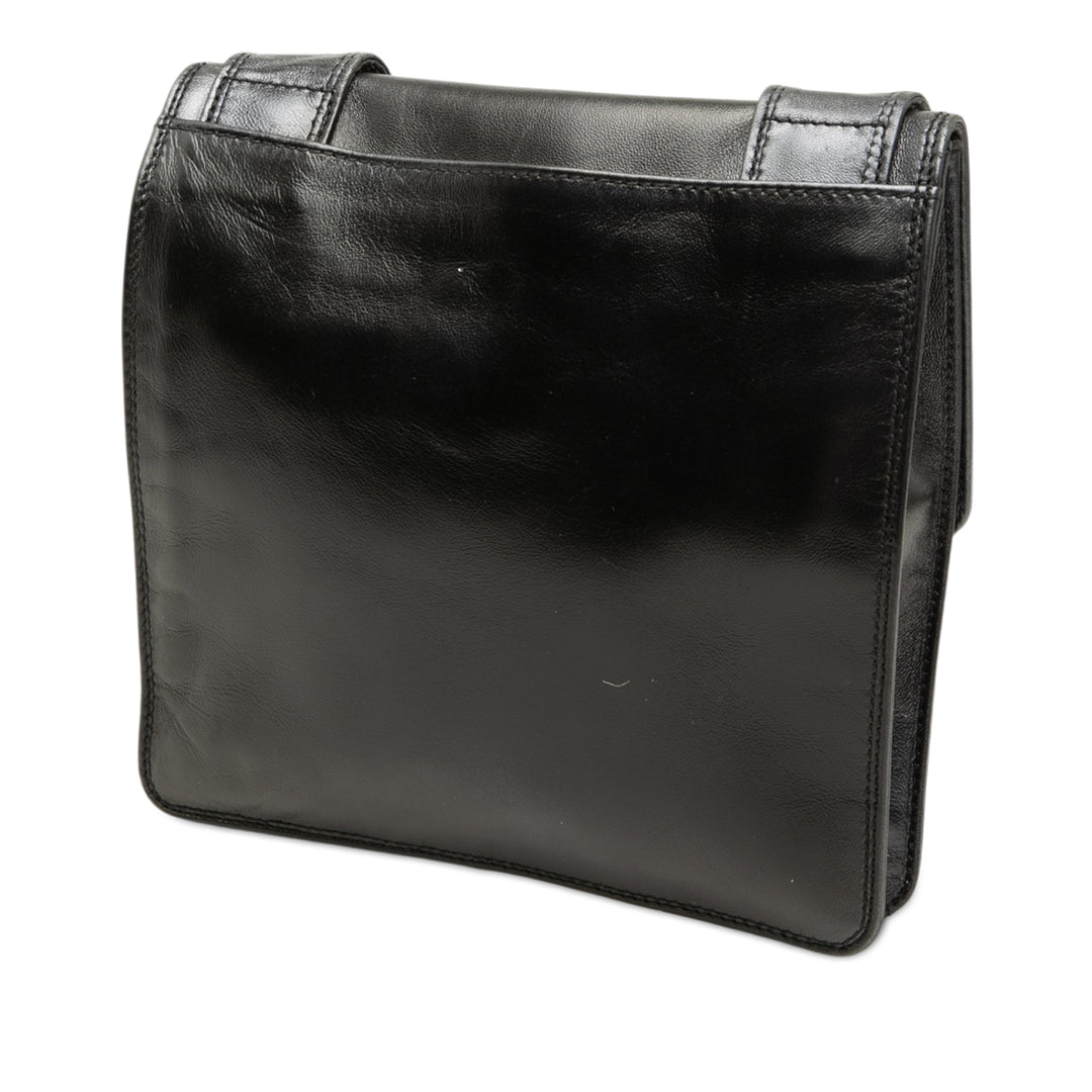 Chanel Logo Sac Messenger Cuir d'agneau