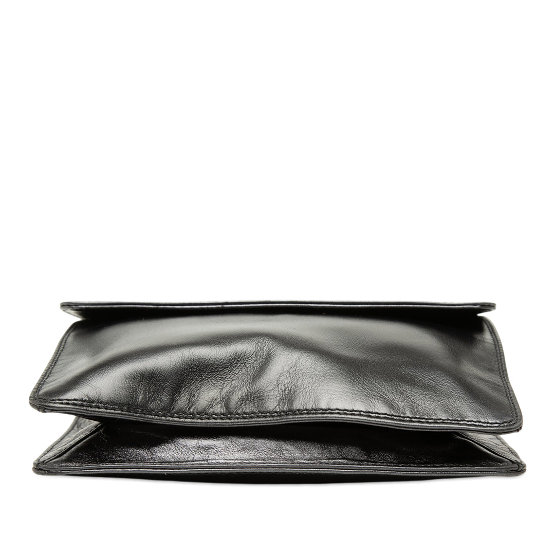 Chanel Logo Sac Messenger Cuir d'agneau