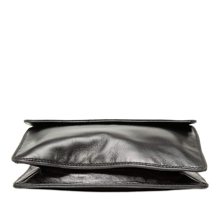 Chanel Logo Sac Messenger Cuir d'agneau