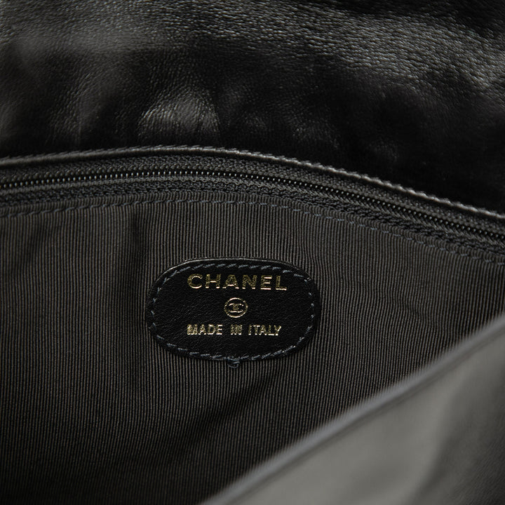 Chanel Logo Sac Messenger Cuir d'agneau