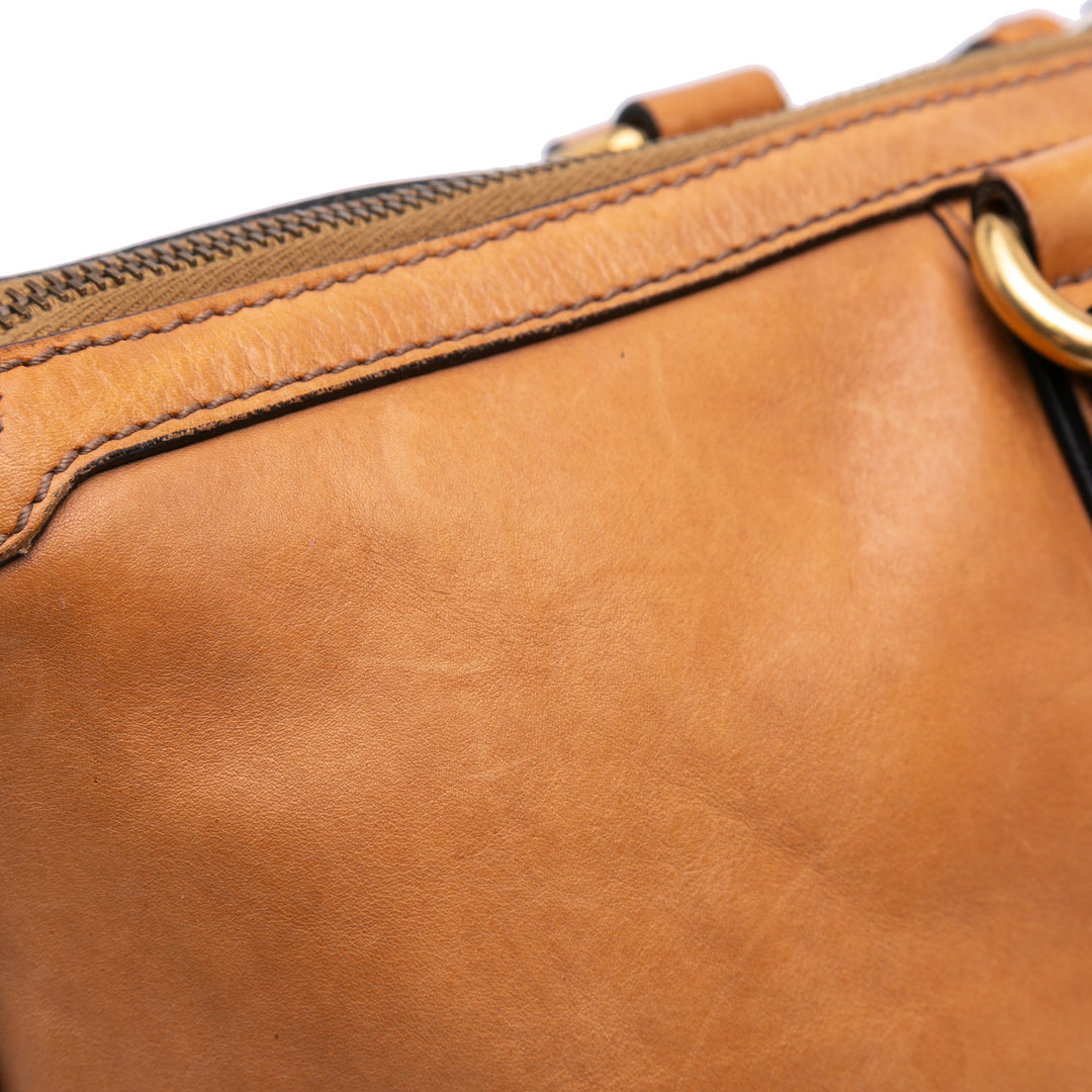 Leather Rania Convertible Tote Brown - Gaby Paris