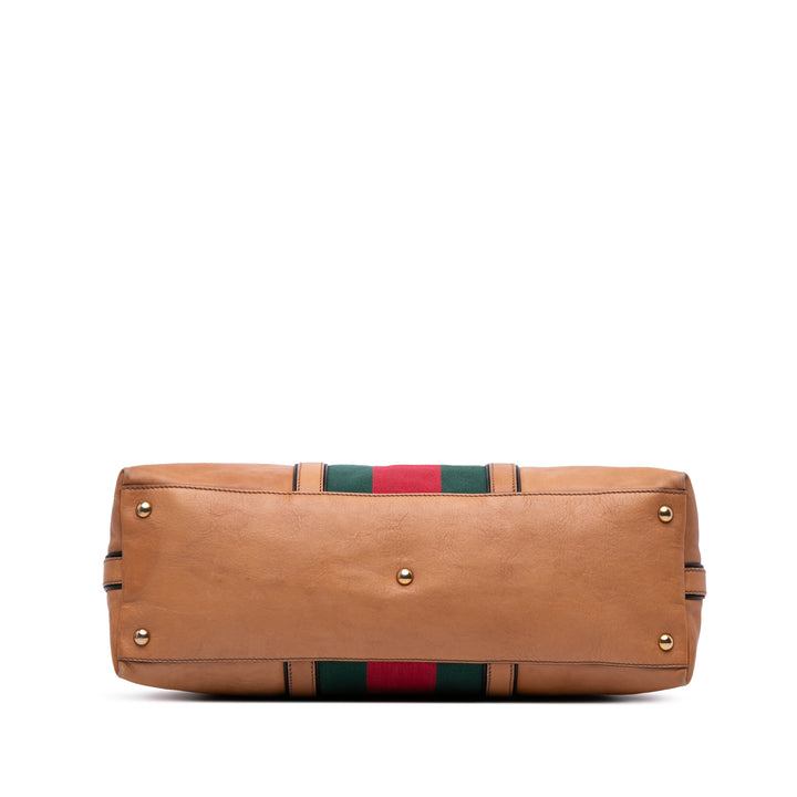 Leather Rania Convertible Tote Brown - Gaby Paris
