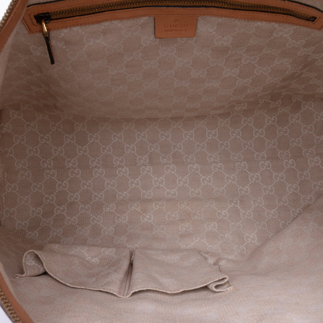 Leather Rania Convertible Tote Brown - Gaby Paris