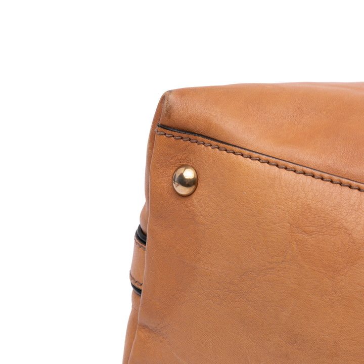 Leather Rania Convertible Tote Brown - Gaby Paris