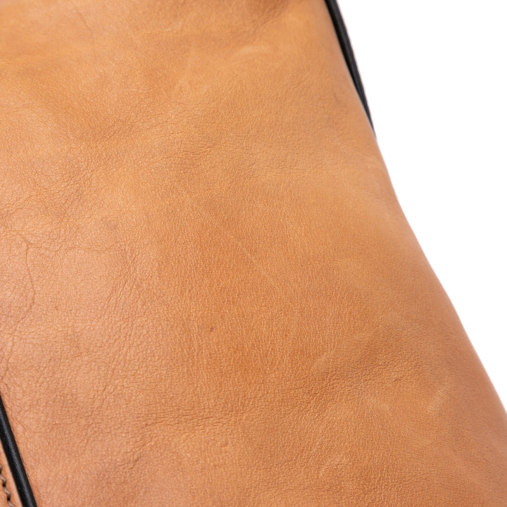 Leather Rania Convertible Tote Brown - Gaby Paris