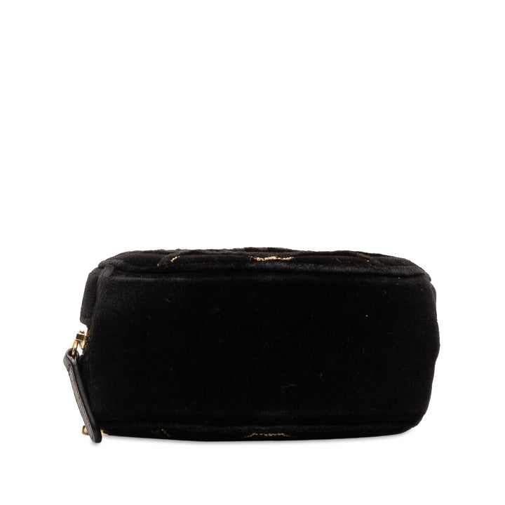 Velvet Pearl Sequin Round Crossbody Black - Gaby Paris