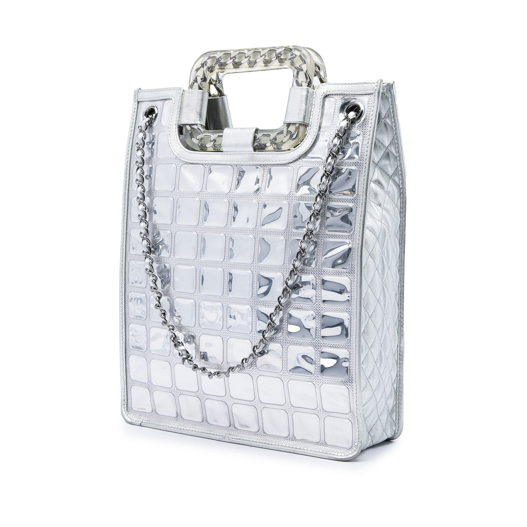 CC Vinyl Ice Cube Cabas Argenté