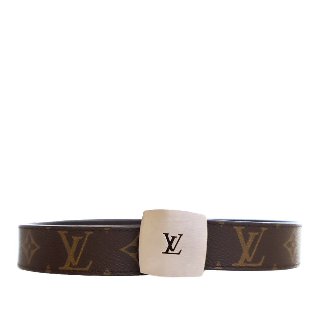 Monogram LV Cut Reversible Belt Brown - Gaby Paris