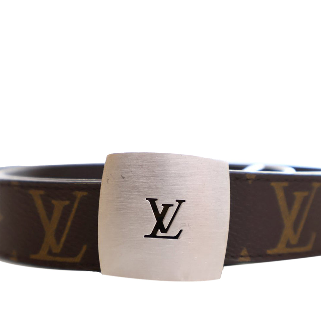Monogram LV Cut Reversible Belt Brown - Gaby Paris