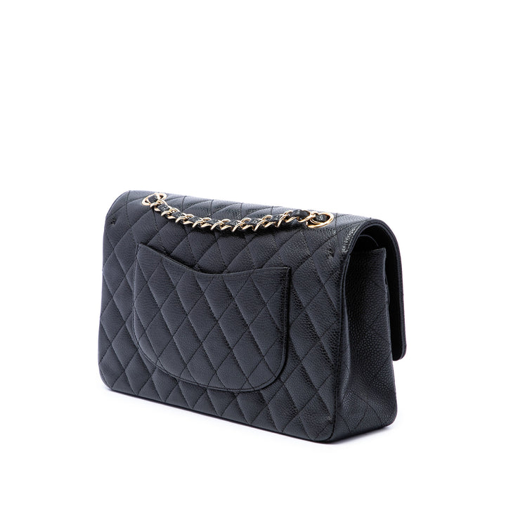 Chanel Sac porté épaule Classic Double rabat Moyen Cuir caviar Noir – vue 2 – GABY PARIS