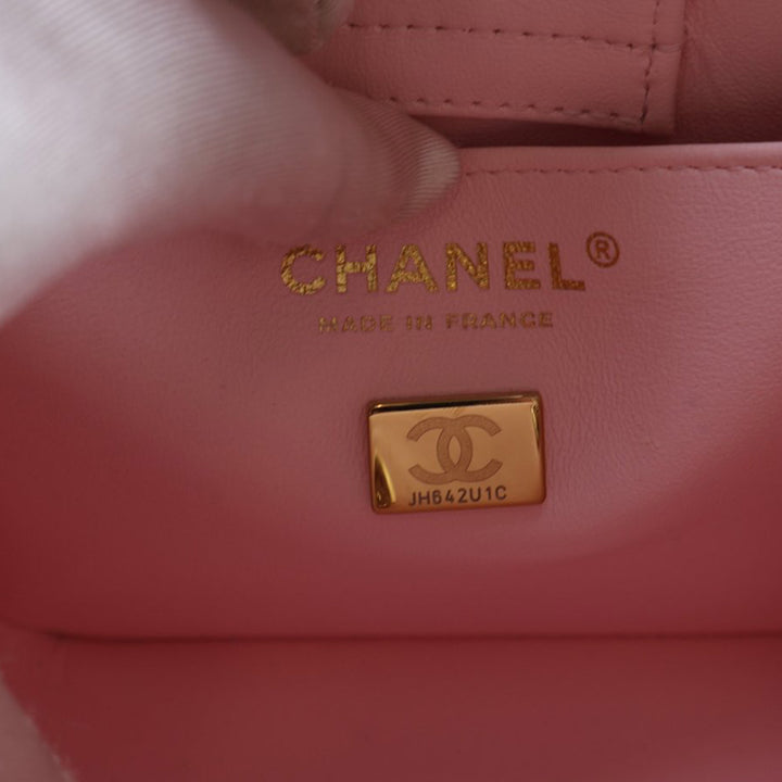 Mini Quilted Caviar Bucket Bag Pink - Gaby Paris