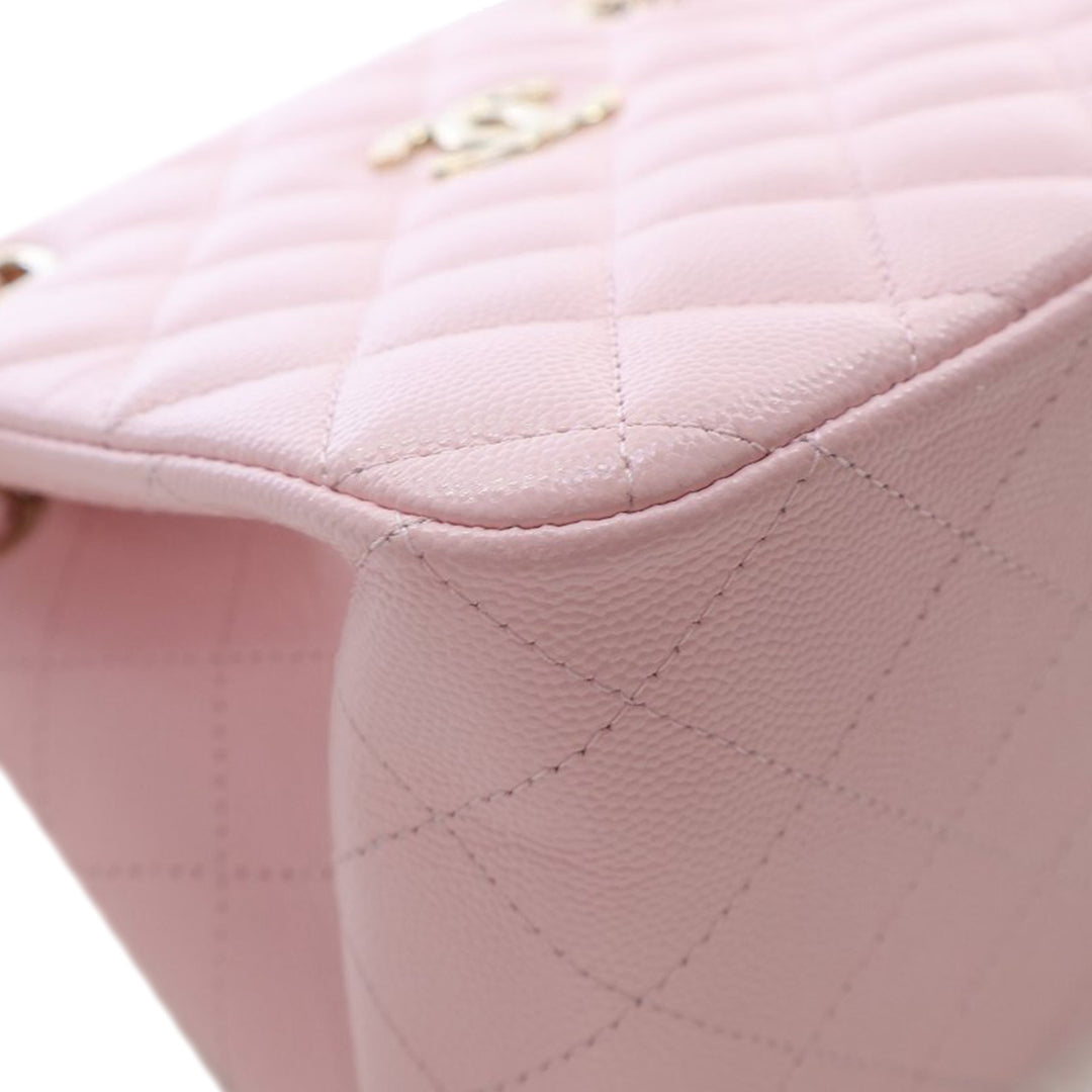 Mini Quilted Caviar Bucket Bag Pink - Gaby Paris