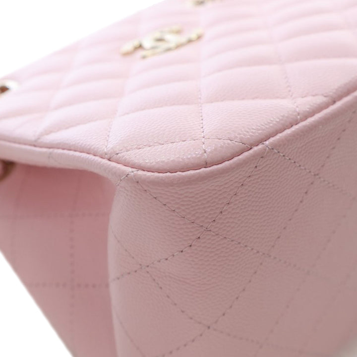 Mini Quilted Caviar Bucket Bag Pink - Gaby Paris