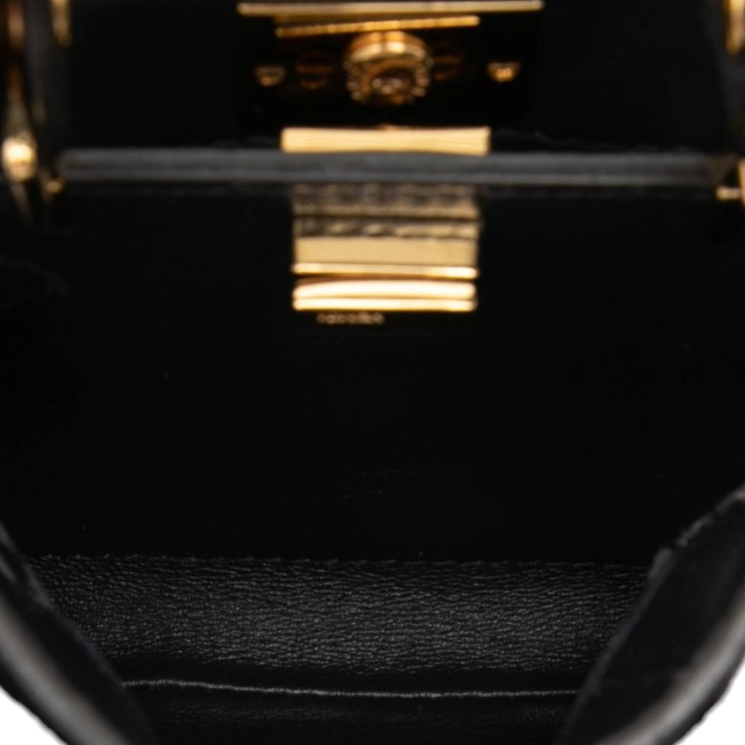 Fendi Zucca Chenille Peekaboo Sac Nano Tissu