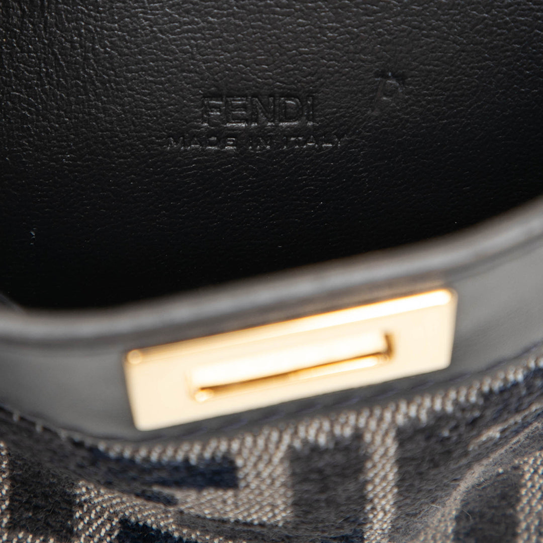 Fendi Zucca Chenille Peekaboo Sac Nano Tissu