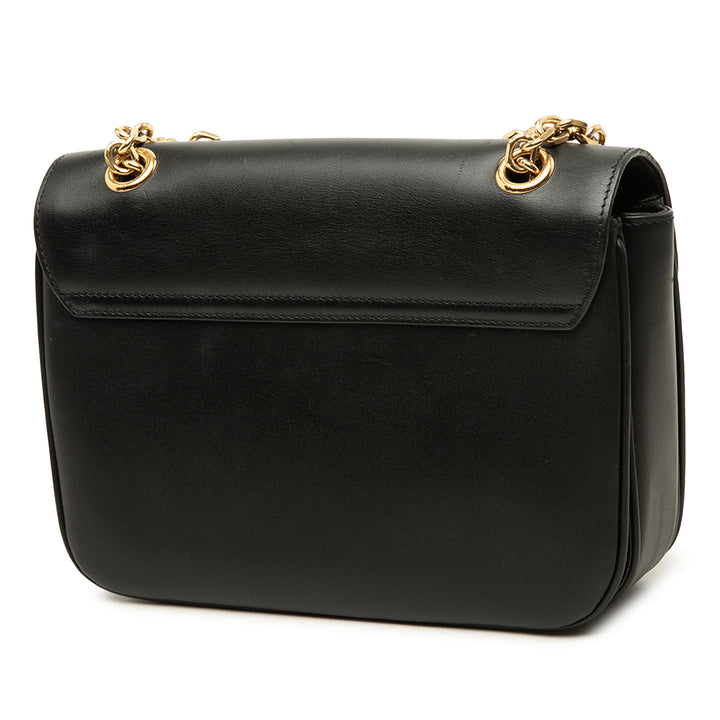 Celine Sac porté épaule brillant C Moyen Cuir de veau Noir – vue 2 – GABY PARIS