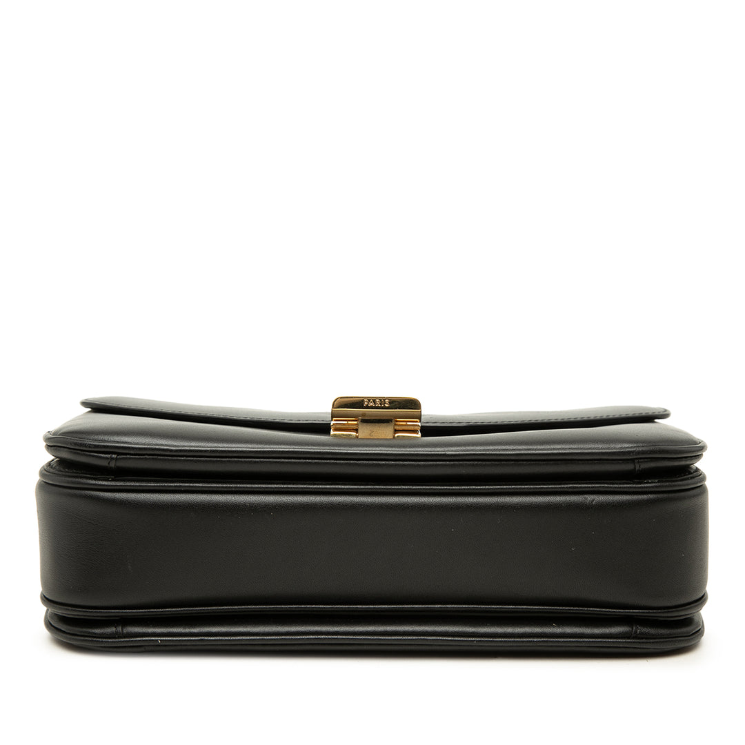 Celine Sac porté épaule brillant C Moyen Cuir de veau Noir – vue 3 – GABY PARIS