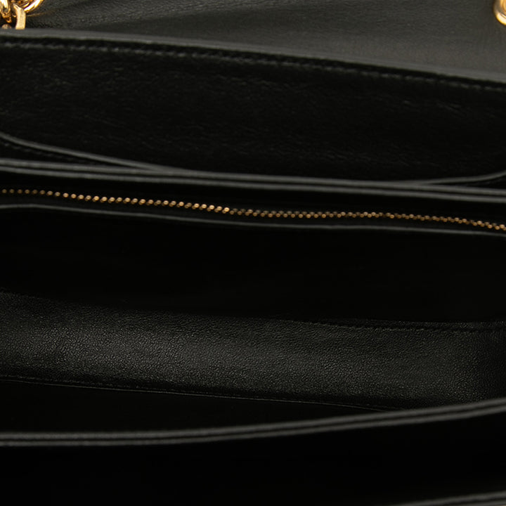 Celine Sac porté épaule brillant C Moyen Cuir de veau Noir – vue 4 – GABY PARIS