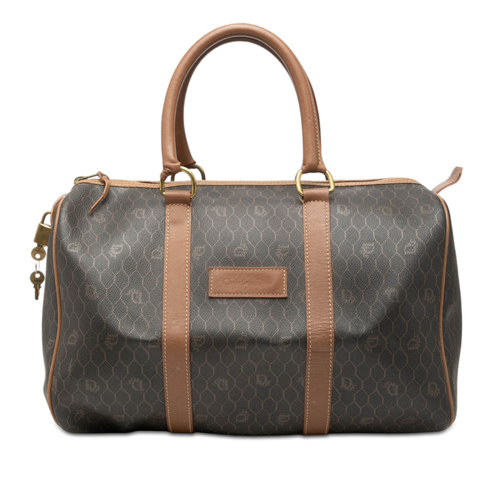Dior Honeycomb Coated Toile Boston Sac